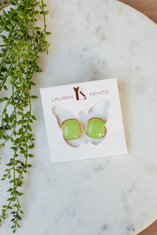 Admired Effect Earrings - Lime